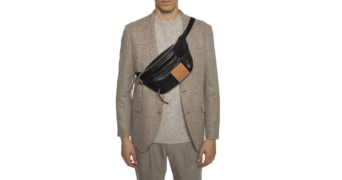 Loewe Black Puffy Bum Bag for Men Lyst