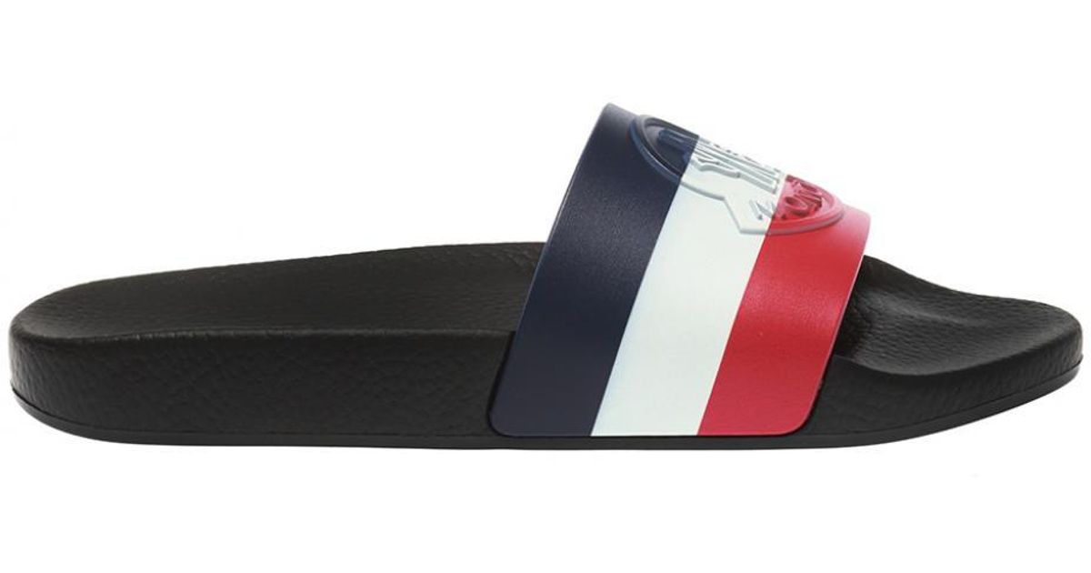 Moncler 'jeanne' Slides With Logo - Save 39% - Lyst