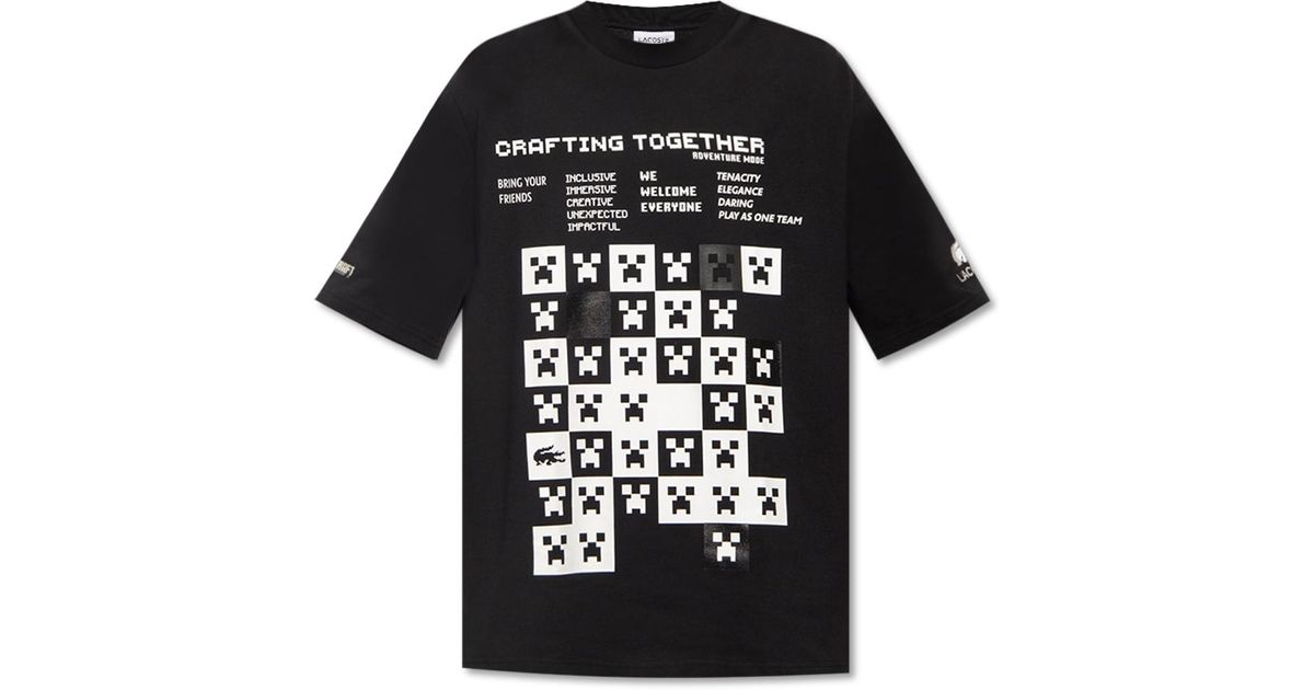 Lacoste Cotton X Minecraft in Black for Men Lyst Canada