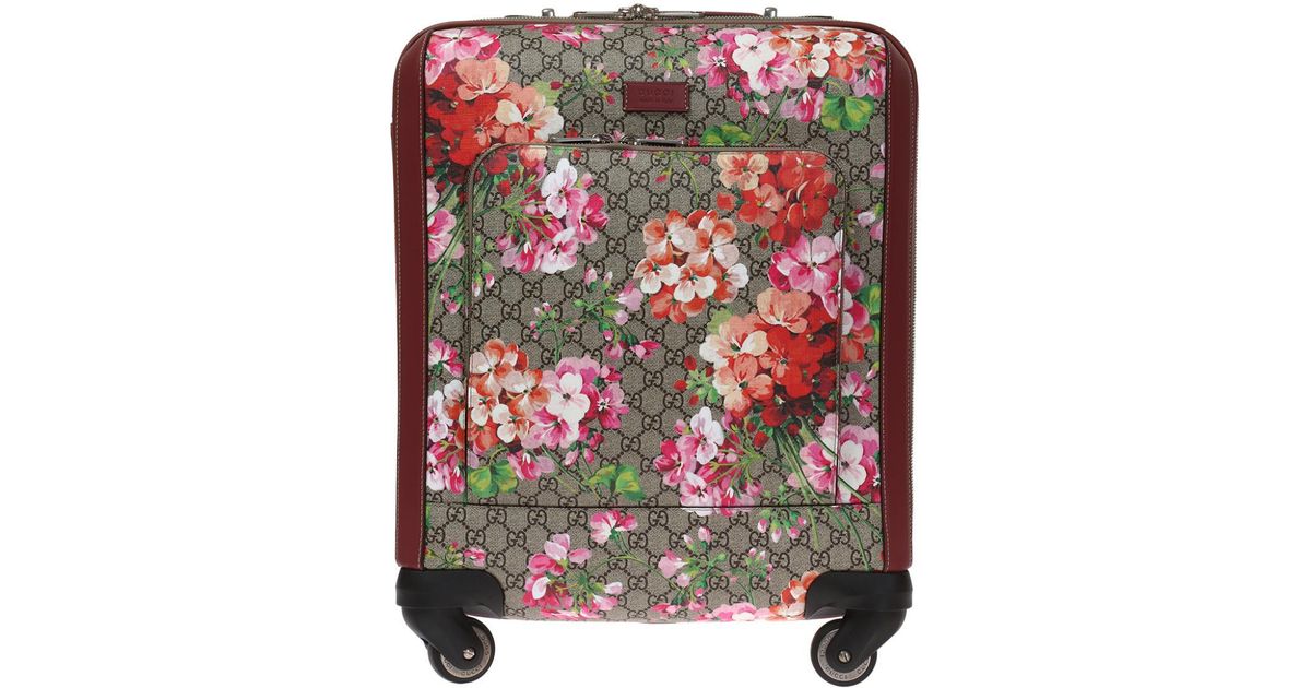 patterned suitcase