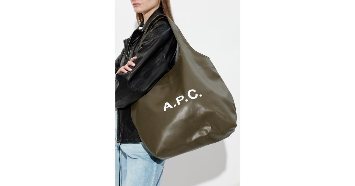 A.P.C. Shopper Bag 'Ninon' in Green | Lyst
