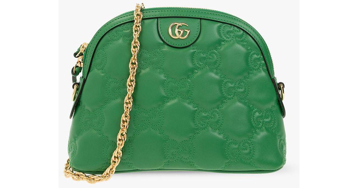 Gucci Quilted Shoulder Bag in Green Lyst