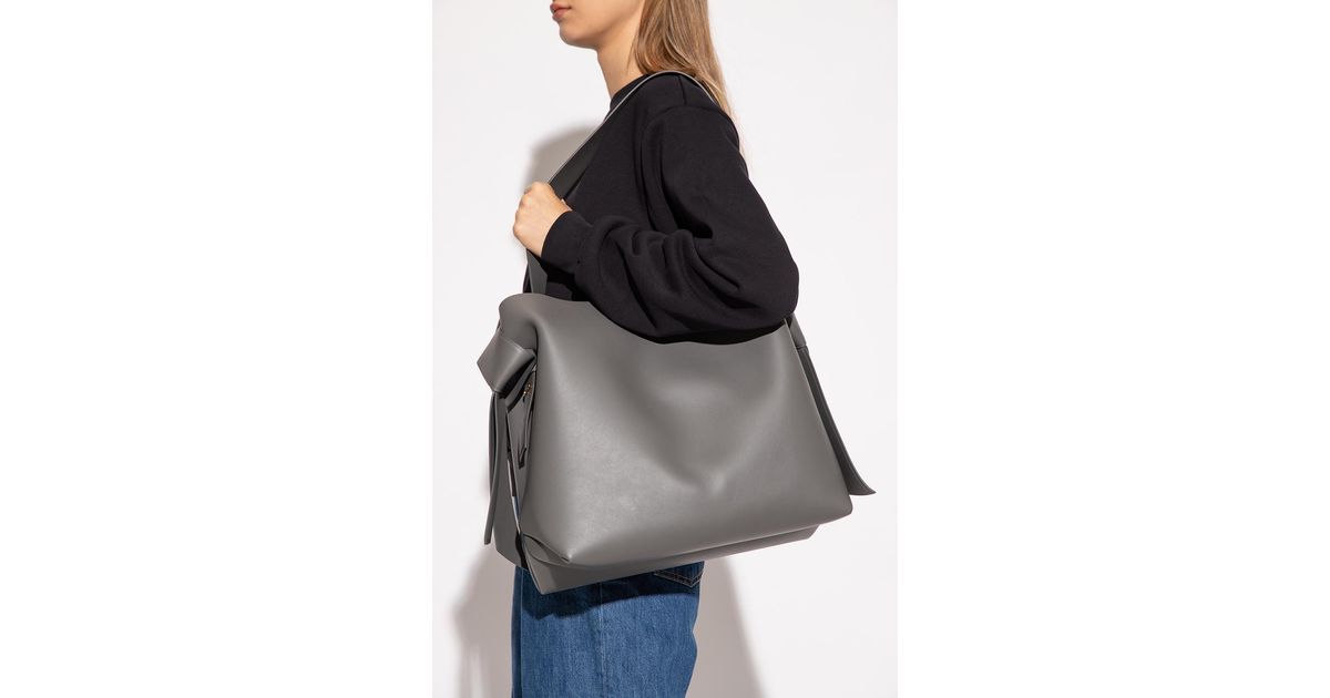 Musubi Midi knotted leather shoulder bag