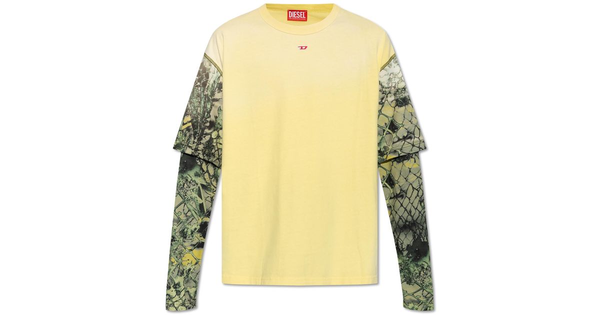 diesel-YELLOW-Long-Sleeve-T- 