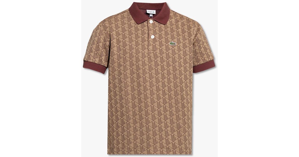 Lacoste polo shirt brown cheap