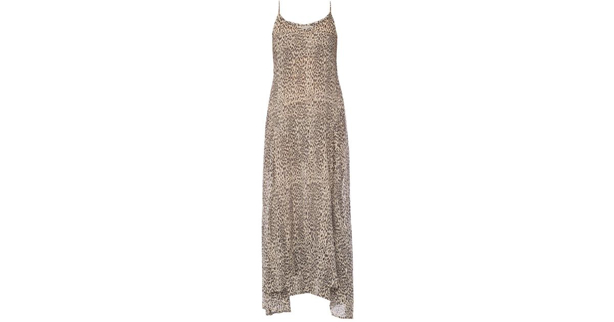 all saints leopard slip dress