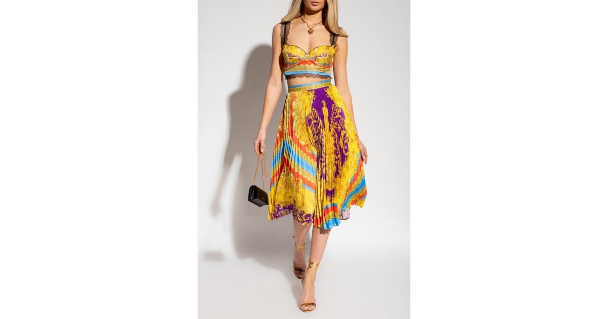 Versace Pleated Skirt | Lyst