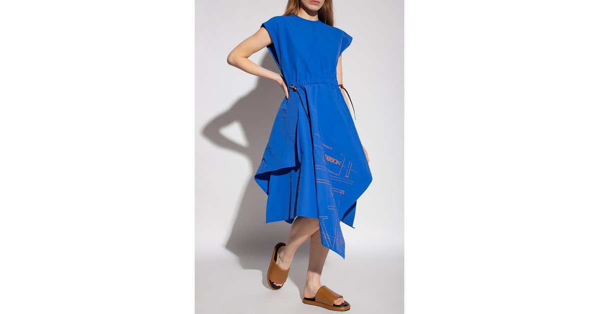 Womens Dresses JW Anderson Dresses JW Anderson Cotton Shirt Dress in Azure Blue 