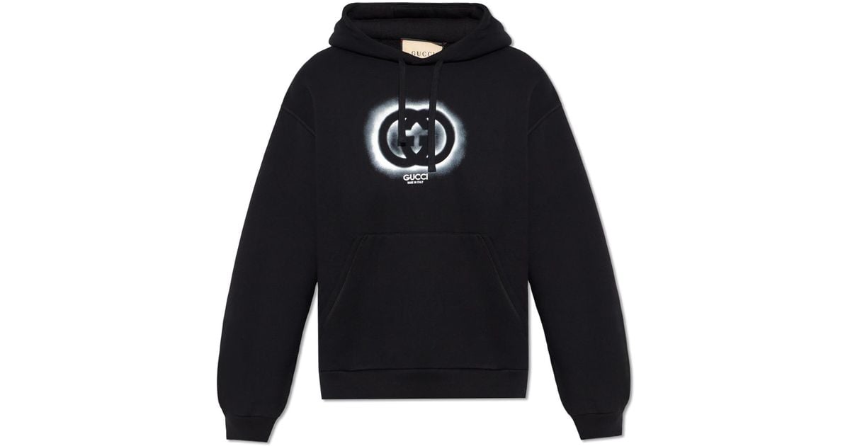 Gucci Hoodie With Logo in Black for Men Lyst UK