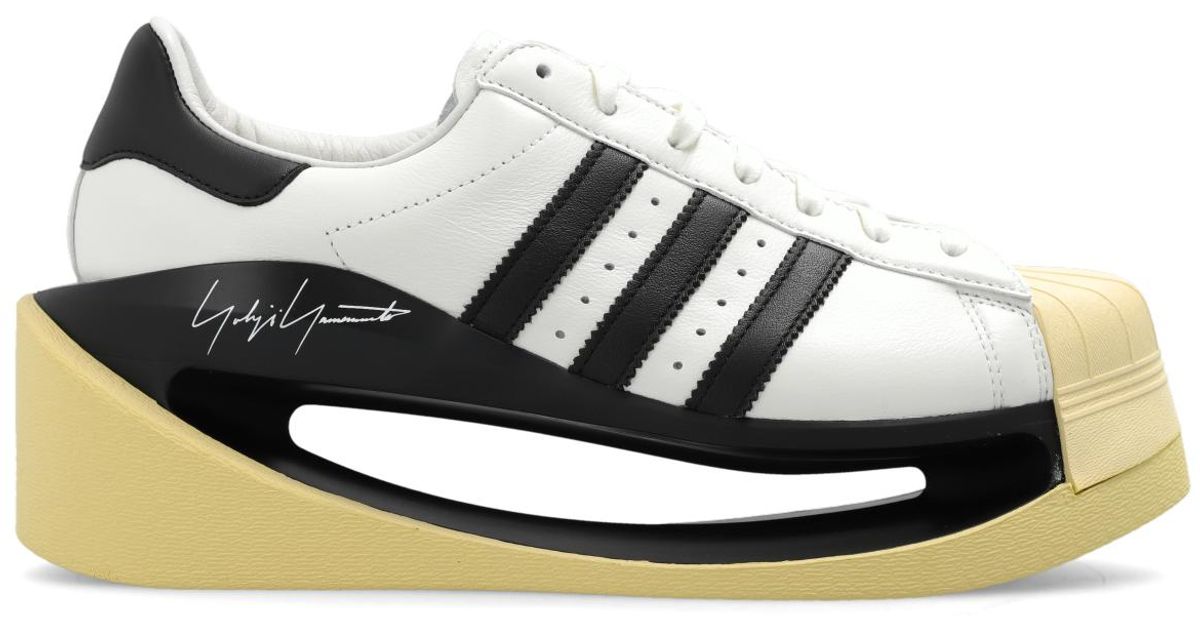 スニーカー Gendo Superstar Sneakers - Y-3 - Leather - White adidas Y-3 Gendo Superstar - White | Free Shipping with