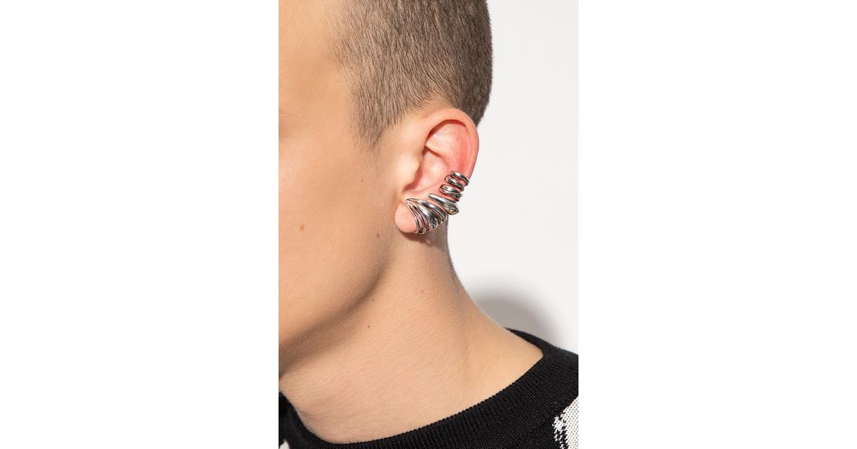 Alexander McQueen Brass Ear Cuff in Silver (Metallic) for Men Lyst