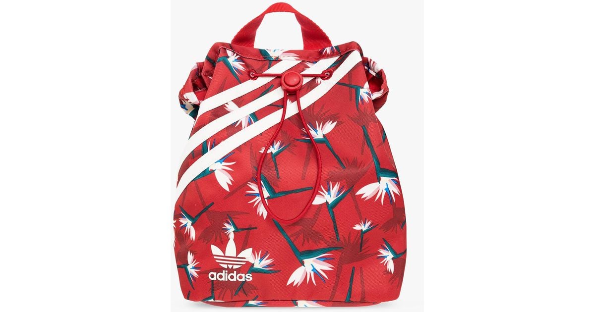 Rare Adidas Originals x Thebe Magugu Mini Bucket Backpack Red Floral Trefoil adidas Backpack Red Bags & Handbags for Women for sale | eBay main image 2