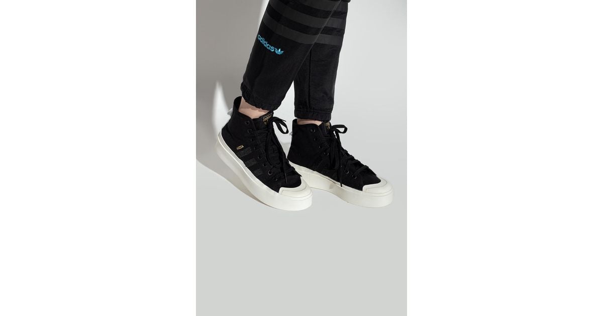 adidas Originals 'nizza Bonega Mid W' Sneakers in Black | Lyst