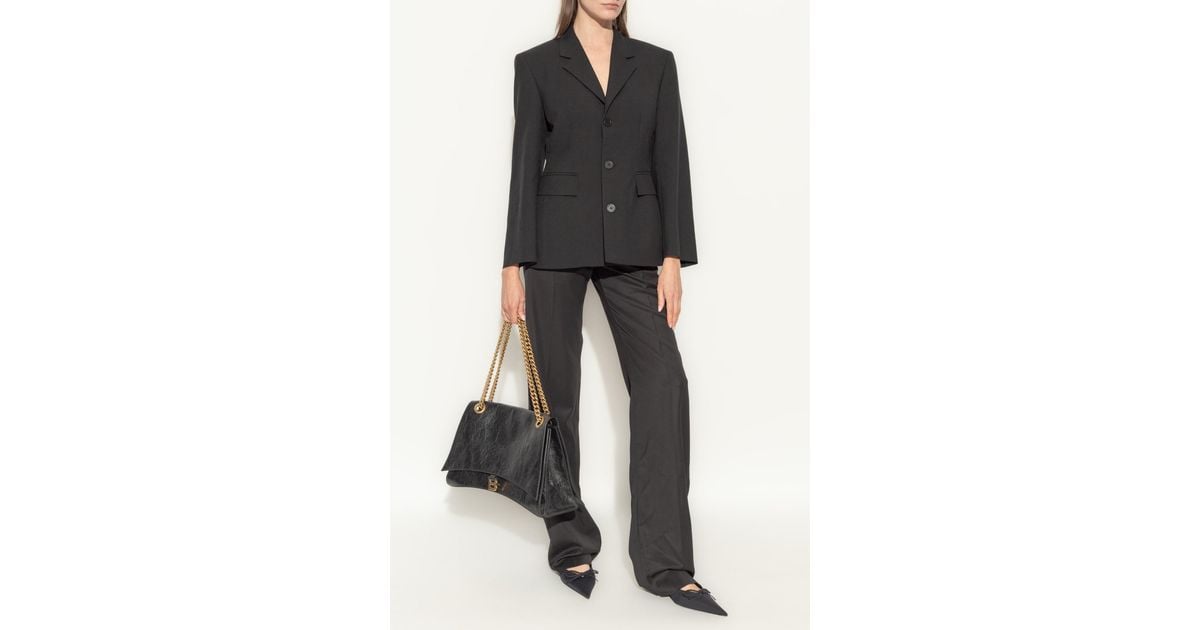 Open Lapels Balenciaga Blazer With Open Lapels in Black | Lyst