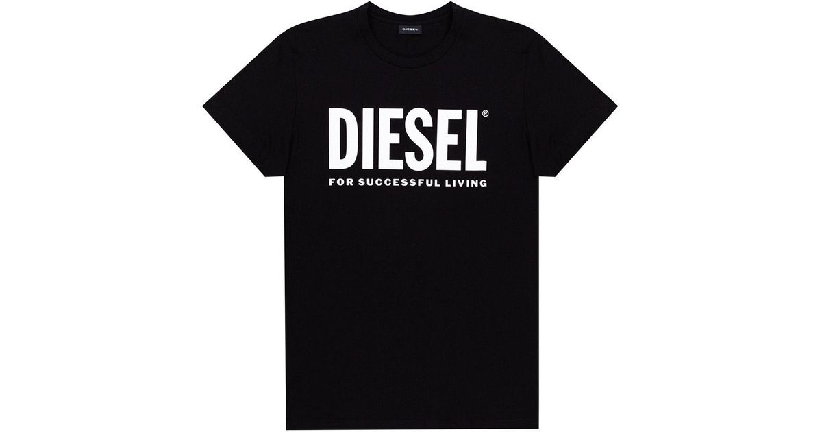 DIESEL 'tdiegologo' Tshirt in Black for Men Lyst