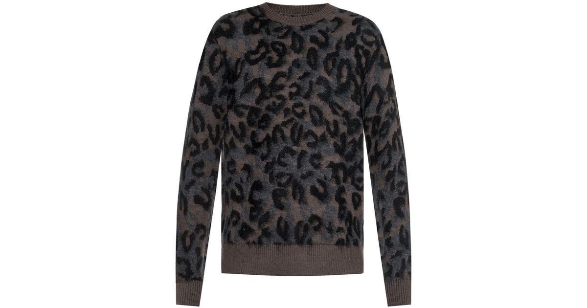 AllSaints 'apex' Leopard Print Sweater 