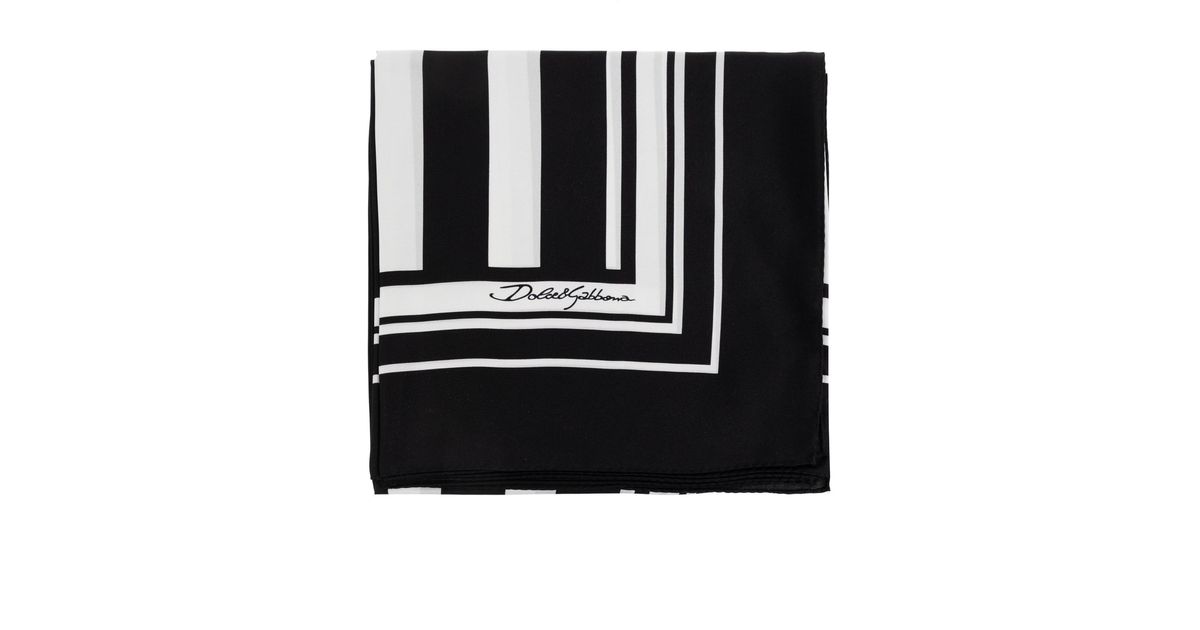 Dolce & Gabbana Black Silk Scarf