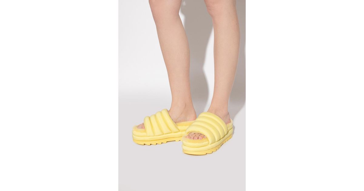 UGG 'maxi' Platform Slides in Yellow | Lyst