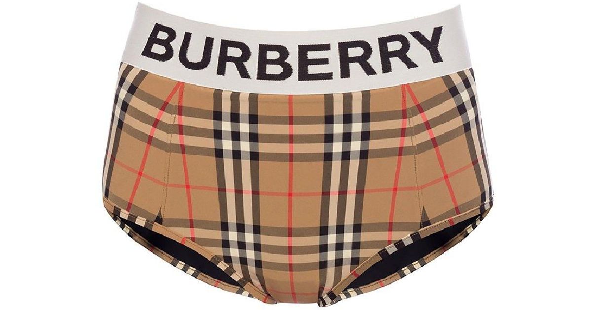 Burberry Swimsuit Bottom in Beige (Brown) - Lyst