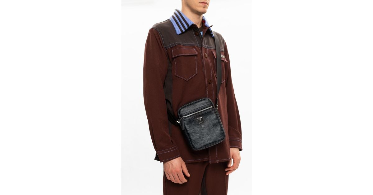 MCM: shoulder bag for man - Black  Mcm shoulder bag MMMCAKK02 online at
