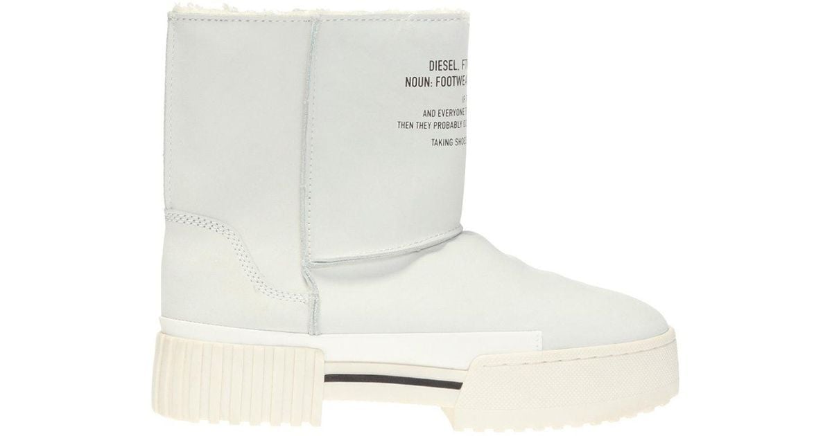 diesel white boots