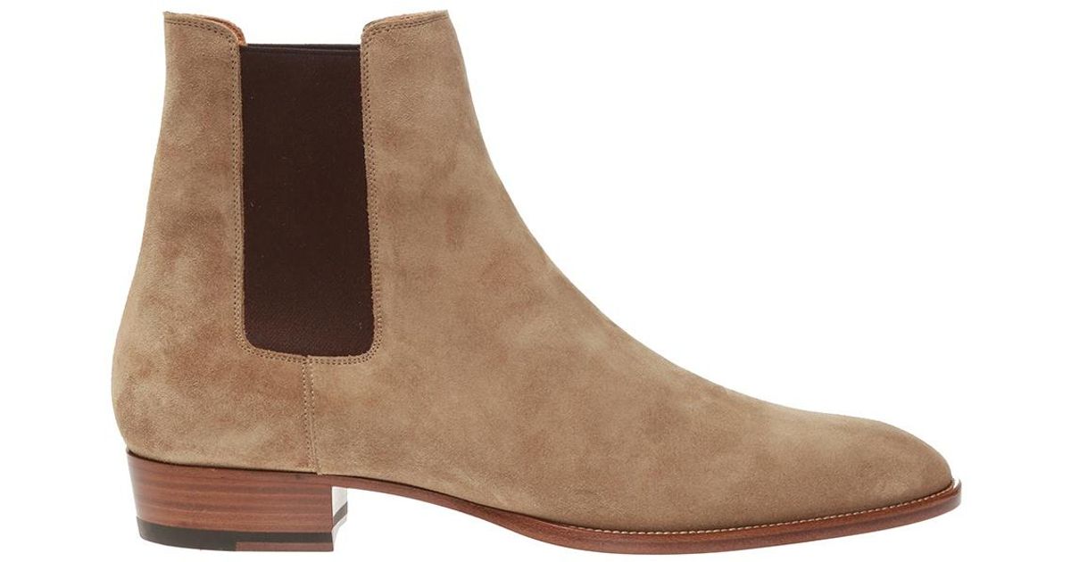 saint laurent wyatt tobacco suede