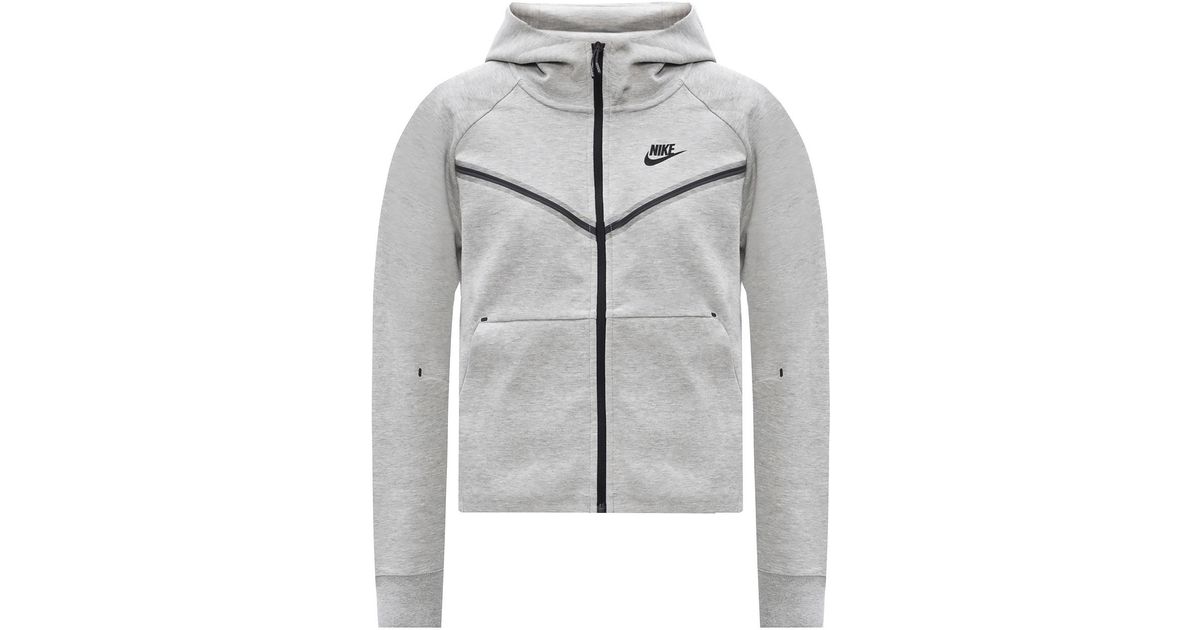 Nike Logo Hoodie Grey in Grey - Lyst