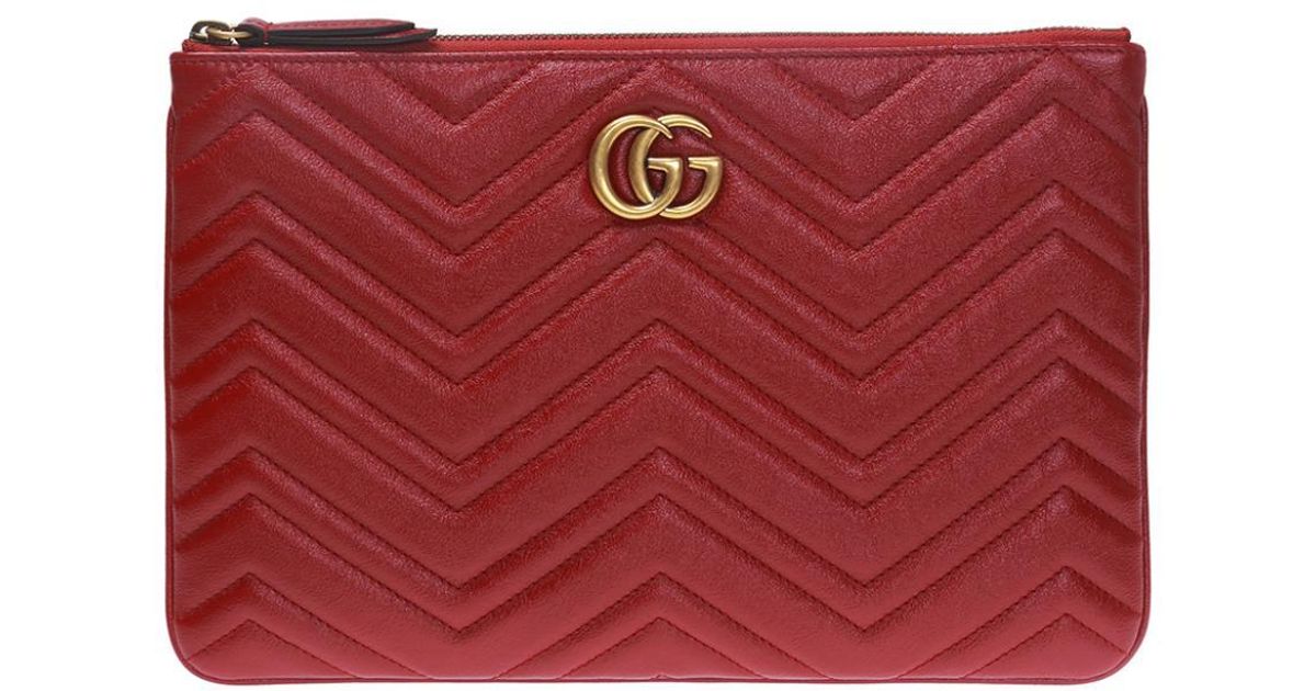 gucci red clutch bag