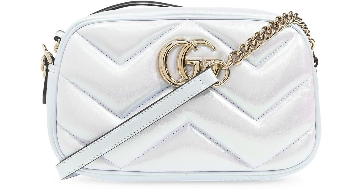 Gucci GG Marmont Small Shoulder Bag in White Lyst UK