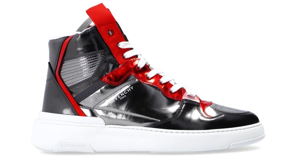 Givenchy Leather 'wing' Sneakers Silver in Metallic for Men - Lyst