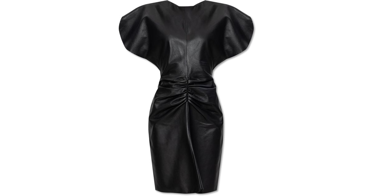 Victoria Beckham Leather Dress in Black | Lyst UK