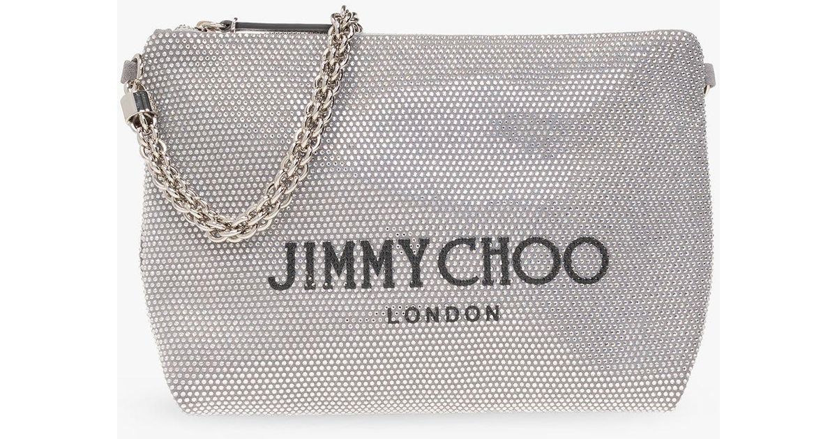 Jimmy Choo Callie Shoulder Bag in Gray | Lyst