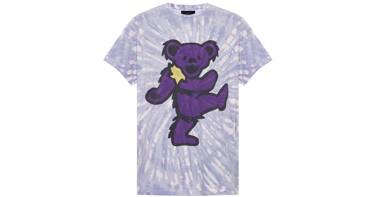Amiri Grateful Dead Bear Tie-dye Cotton Tee in Purple for Men - Lyst