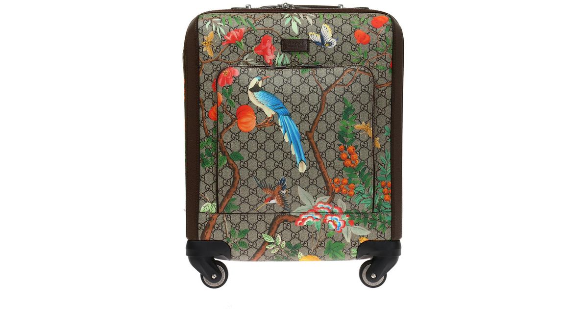 patterned suitcase