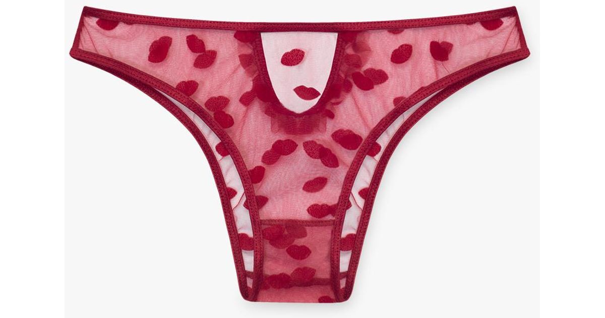 Le Petit Trou 'bouche' Briefs With Cut-out in Red | Lyst Canada