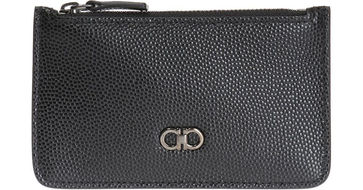 Ferragamo Leather Key Holder in Black for Men Lyst