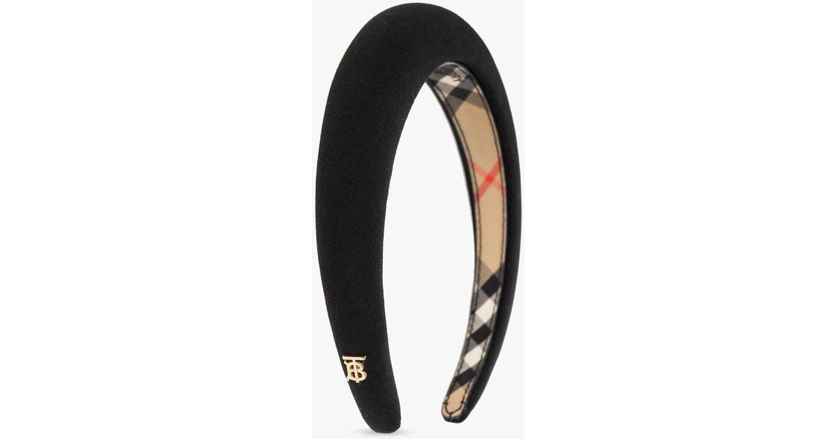 Burberry Headband With Logo in Black Lyst