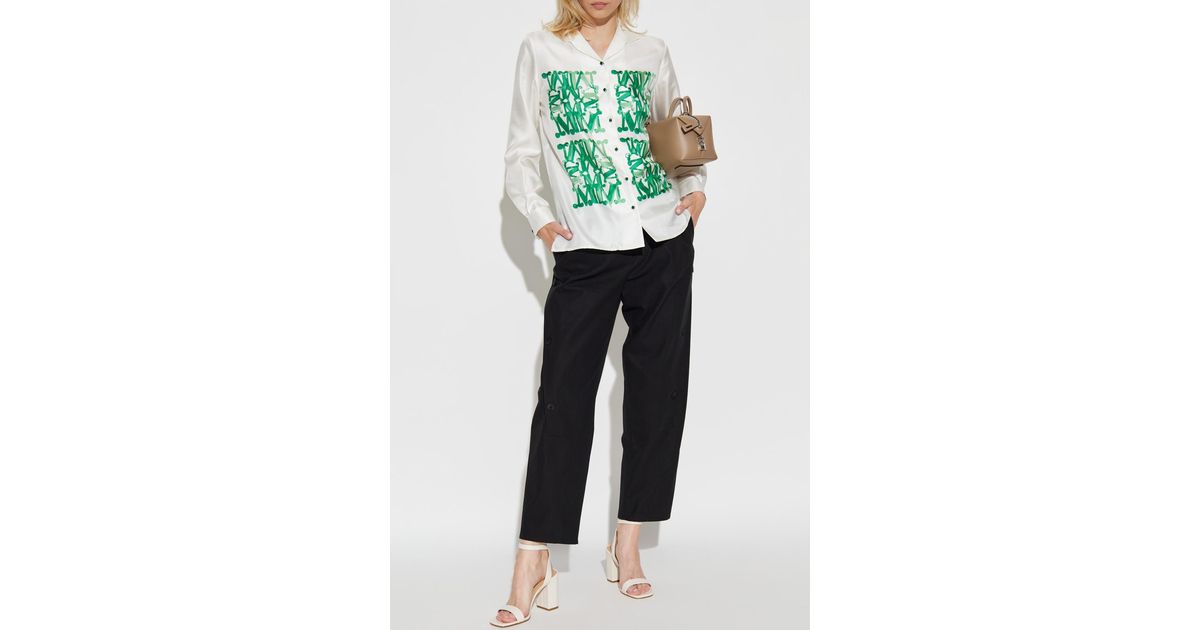 Tシャツ・カットソー Max Mara NABIL - Silk shirt with print (2521116061600 003) Max Mara Silk shirt 