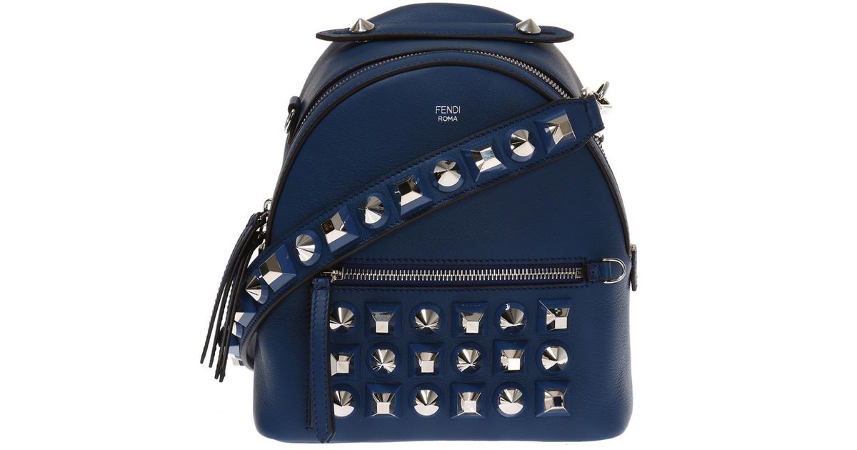 blue fendi backpack