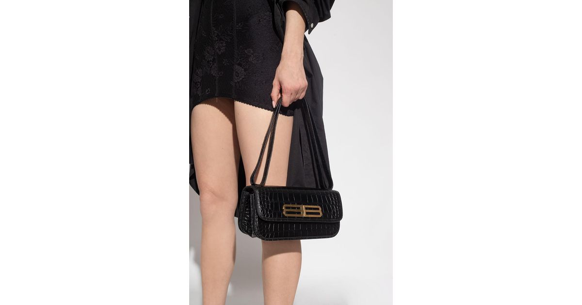 Balenciaga 'gossip Small' Shoulder Bag in Black | Lyst