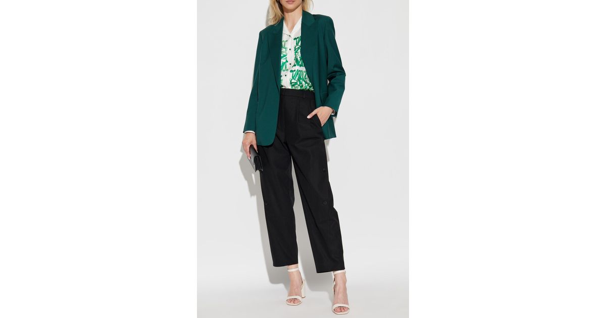 ジャケット MAX MARA DARK GREEN WOOL TALENTO BLAZER Belted woollen cloth blazer, dark green | 