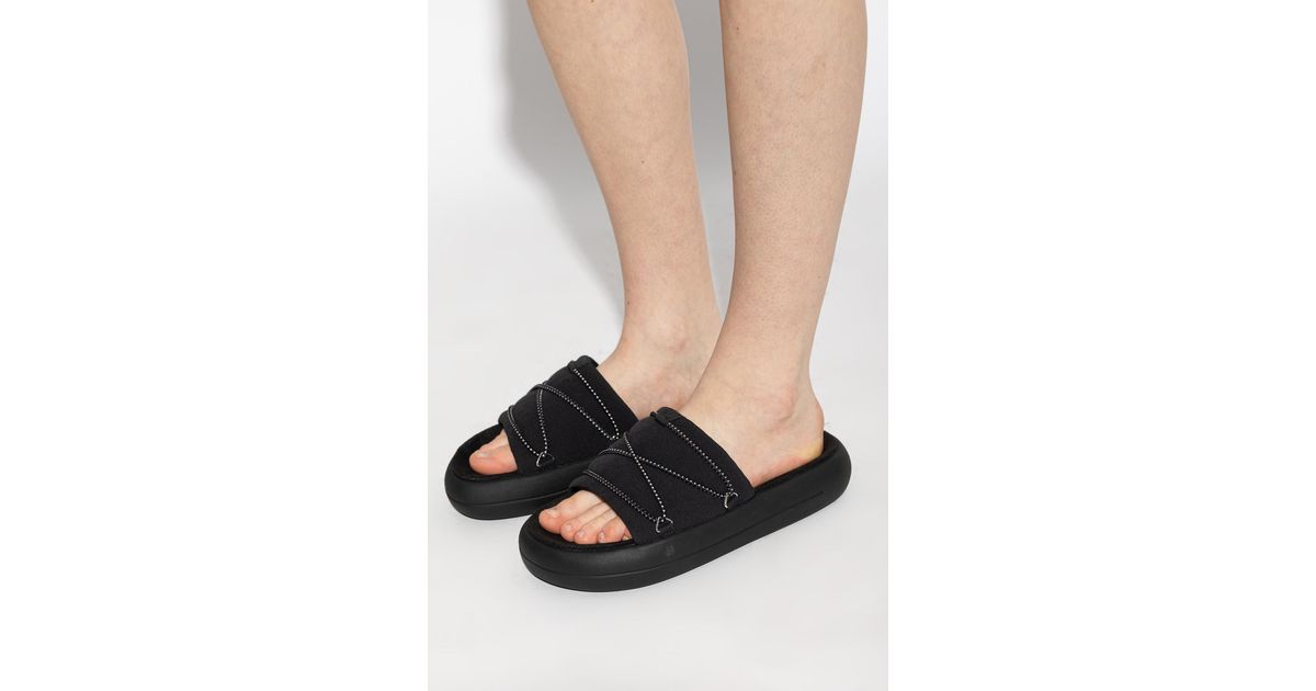 Moon Boot 'Mb Icon Slide' Slides in Black | Lyst