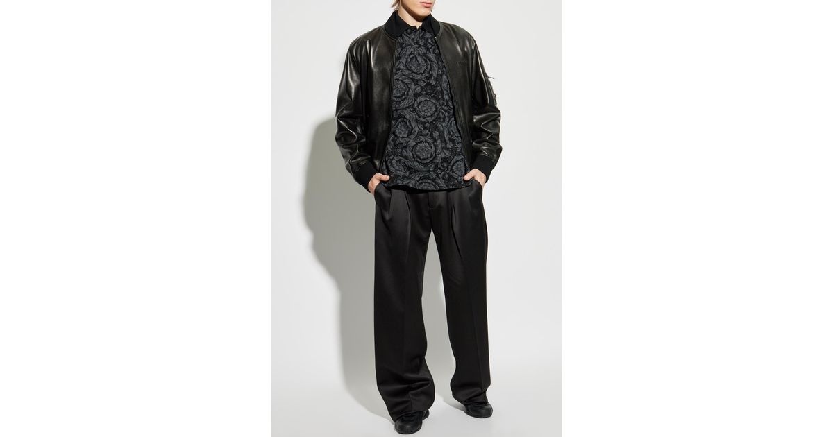 Versace Men's Polo Con Black