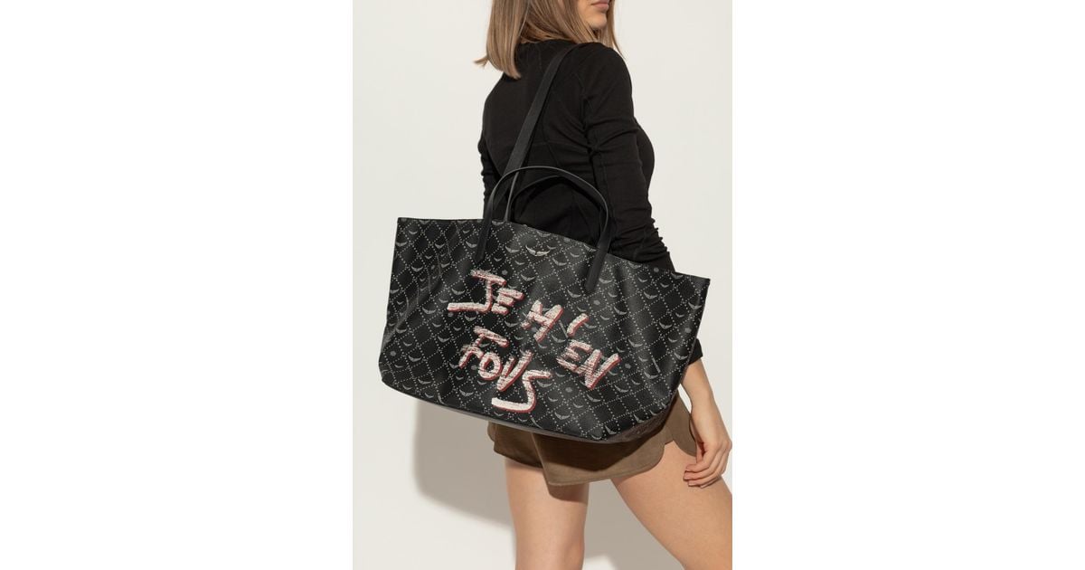 トートバッグ Z Xl Monogram Shopper Bag - Zadig & Voltaire - Synthetic - B ZADIG & VOLTAIRE Zadig & Voltaire Z Monogram XL Shopper Bag