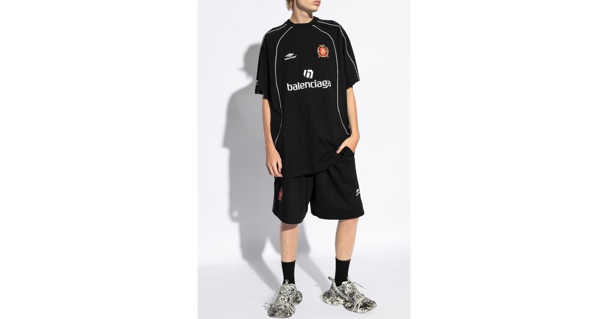 Balenciaga Logo Shorts, ' in Black for Men | Lyst