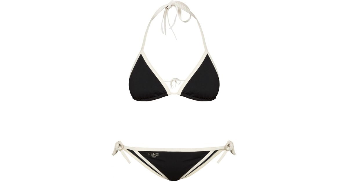 black and white two piece swimsuit
