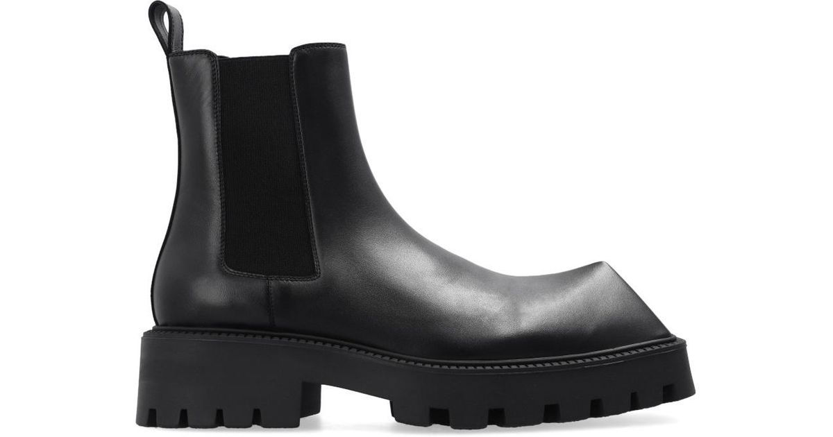 Balenciaga Leather 'rhino' Chelsea Boots in Black for Men - Lyst