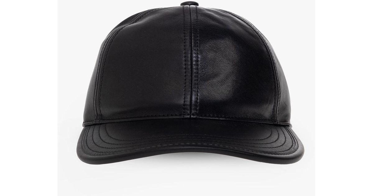 COACH Leather Baseball Cap in Black for Men Lyst