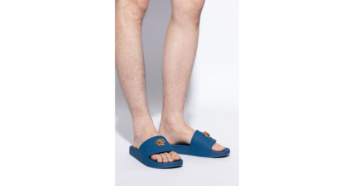 versace-NAVY-BLUE-Rubber-Flip- 