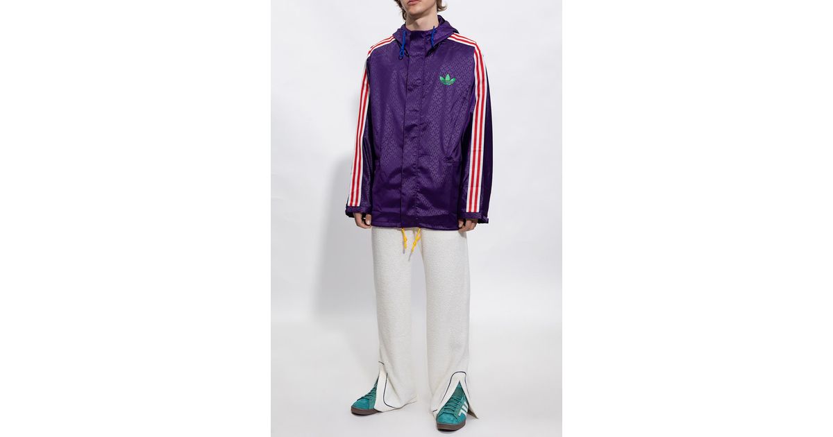 Boven hoofd en schouder onderdelen opladen adidas Originals Jacket With Logo in Purple for Men | Lyst